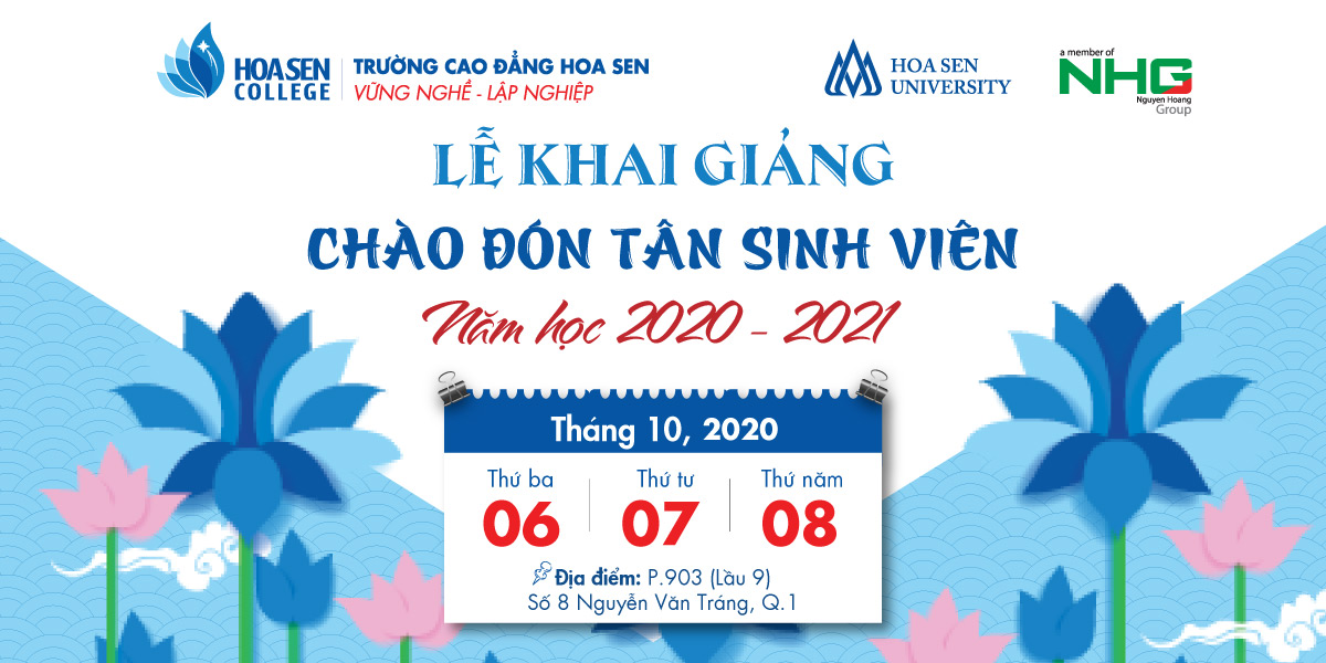 THÔNG BÁO LỄ KHAI GIẢNG CHÀO ĐÓN TÂN SINH VIÊN NĂM HỌC 2020 – 2021