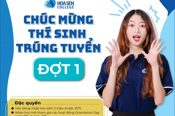 Chúc mừng thí sinh trúng tuyển Hệ Cao đẳng chính quy và Cao đẳng 9+ đợt 1 năm 2023